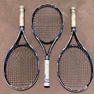 3 Babolat pure drive lite tennis rackets